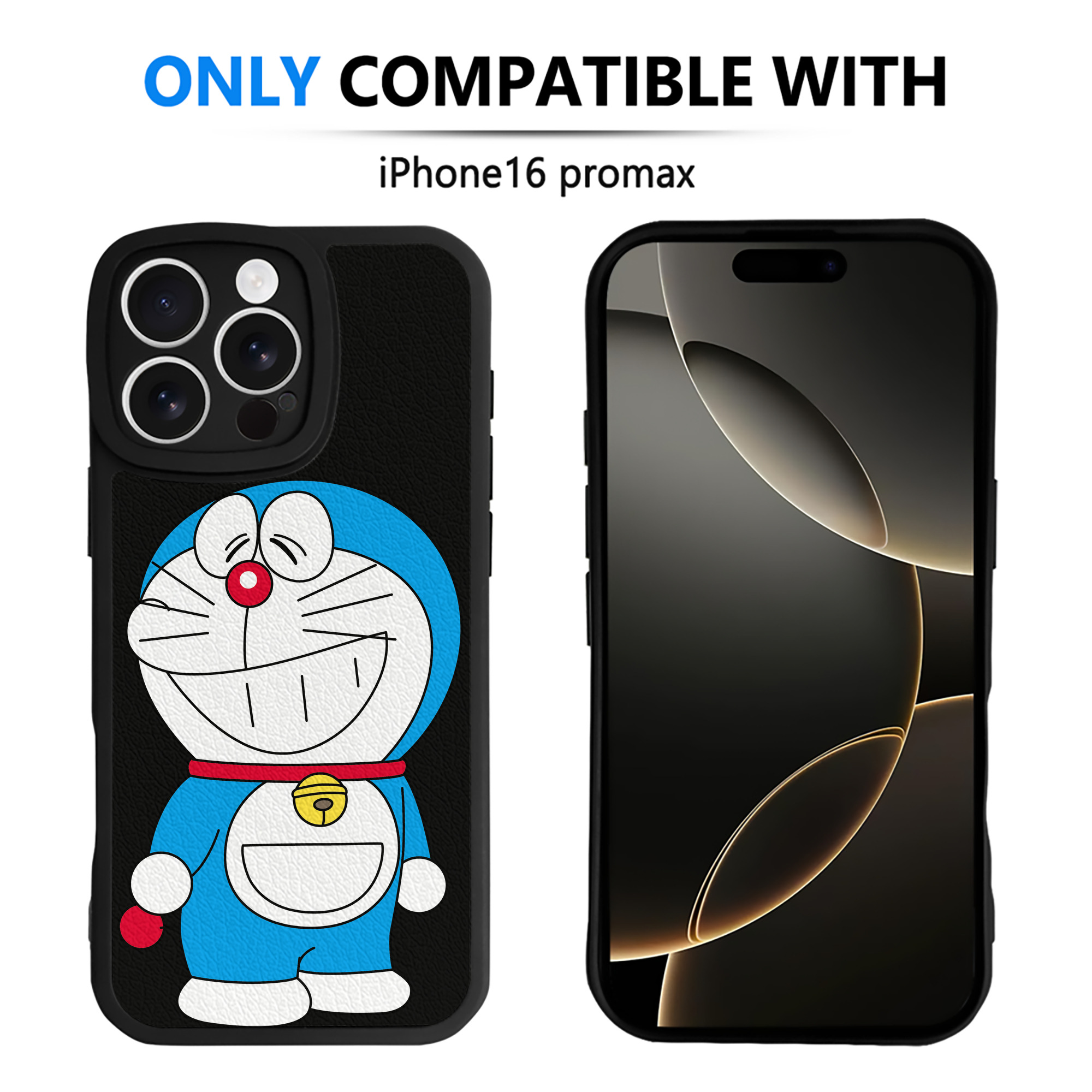 （画像用） ドラえもん Doraemon 【iPhone 16シリーズ対応】シリコンスマホケース（レザー調） 材質：シリコン